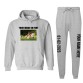 Unisex Personalised Tracksuit Hooded Sweatshirt & Jog Pants Set with Front Custom Image and Left and Right Custom Text Printing